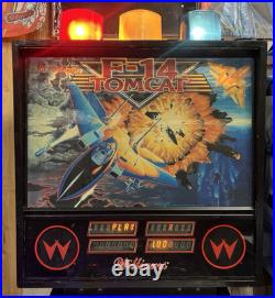 1987 F-14 Tomcat Pinball Machine Professional Techs Full Leds Plays Great