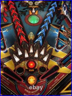 1987 F-14 Tomcat Pinball Machine Professional Techs Full Leds Plays Great