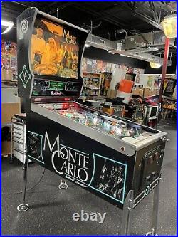 1987 Monte Carlo Pinball Machine Leds Professional Techs Gambling Roulette