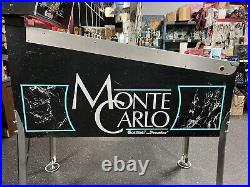 1987 Monte Carlo Pinball Machine Leds Professional Techs Gambling Roulette