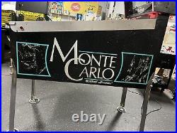 1987 Monte Carlo Pinball Machine Leds Professional Techs Gambling Roulette