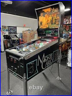 1987 Monte Carlo Pinball Machine Leds Professional Techs Gambling Roulette