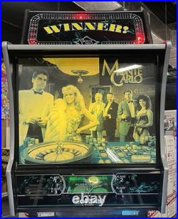 1987 Monte Carlo Pinball Machine Professional Techs Gambling Roulette