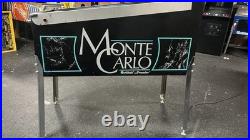 1987 Monte Carlo Pinball Machine Professional Techs Gambling Roulette