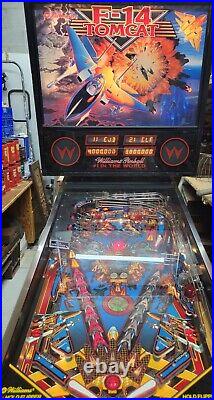 1987 WILLIAMS F-14 TOMCAT PINBALL MACHINE PIN BALL Coin Op