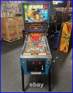 1988 Jokerz Jokerz! Pinball Machine Leds Plays Great 9 Drop Targets Cards