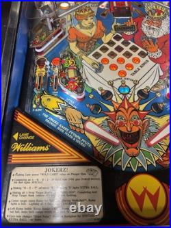 1988 Jokerz Jokerz! Pinball Machine Leds Plays Great 9 Drop Targets Cards