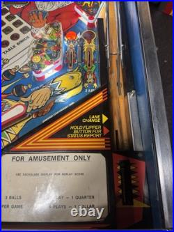1988 Jokerz Jokerz! Pinball Machine Leds Plays Great 9 Drop Targets Cards