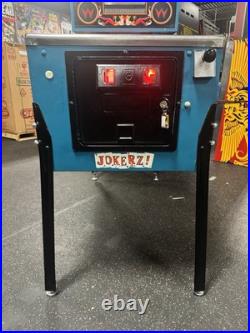 1988 Jokerz Jokerz! Pinball Machine Leds Plays Great 9 Drop Targets Cards