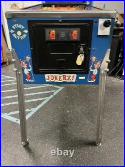 1988 Jokerz Pinball Machine Jokerz! 9 Drop Targets Cards Plays Great Jokers