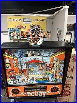 1989 Bad Cats Pinball Machine Leds Profesional Techs Leds Tons Of Extras Badcats