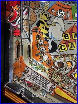 1989 Bad Cats Pinball Machine Leds Profesional Techs Leds Tons Of Extras Badcats