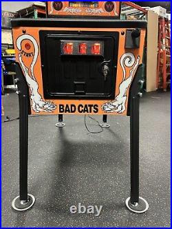 1989 Bad Cats Pinball Machine Leds Profesional Techs Leds Tons Of Extras Badcats