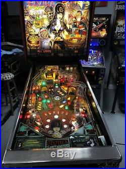 1989 Elvira And The Party Monsters Pinball Machine Leds Super Duper Nice