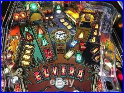 1989 Elvira And The Party Monsters Pinball Machine Leds Super Duper Nice