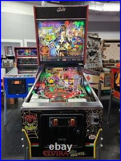 1989 Elvira And The Party Monsters Pinball Machine Leds Super Nice Example