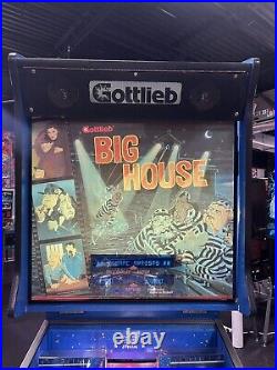 1989 Gottlieb Big House Pinball Machine Professional Techs Full Leds Rare Game