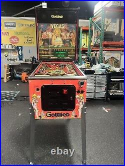 1990 Gottlieb Vegas Pinball Machine Leds Professional Techs Slots Gambling