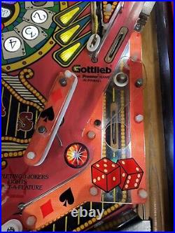 1990 Gottlieb Vegas Pinball Machine Leds Professional Techs Slots Gambling