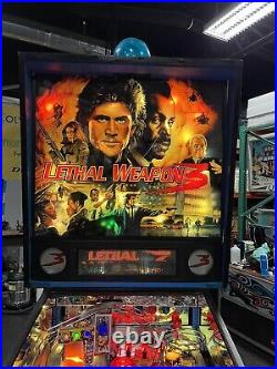 1992 Lethal Weapon 3 Pinball Machine Leds Professional Techs Glover Pesce Gibson