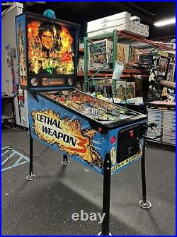 1992 Lethal Weapon 3 Pinball Machine Leds Professional Techs Glover Pesce Gibson