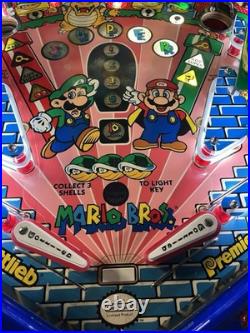 1992 Super Mario Bros Pinball Machine Leds Professional Techs Brothers Luigi