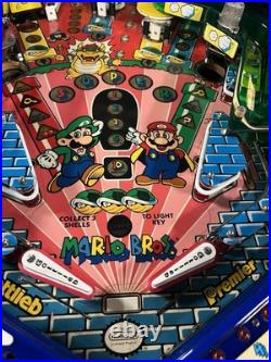 1992 Super Mario Bros Pinball Machine Leds Professional Techs Brothers Luigi