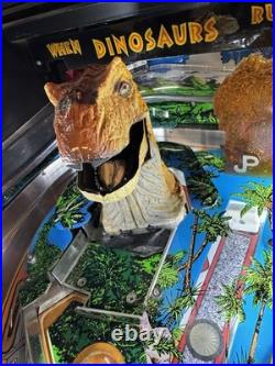 1993 Jurassic Park Pinball Machine Dinosaur Eats The Ball Leds The Original