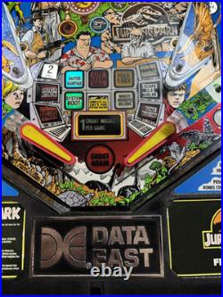 1993 Jurassic Park Pinball Machine Dinosaur Eats The Ball Leds The Original