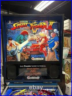 1993 Street Fighter II Pinball Machine Leds Professional Techs Plays Great