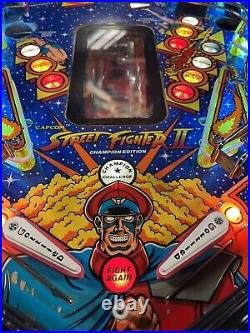 1993 Street Fighter II Pinball Machine Leds Professional Techs Plays Great