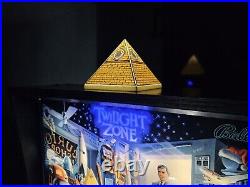 1993 Twilight Zone Pinball Machine Pyramid Topper MOD with Flashing Lights