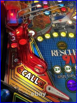 1994 Rescue 911 Pinball Machine Leds Fully Refurbished Police Emt Firemen