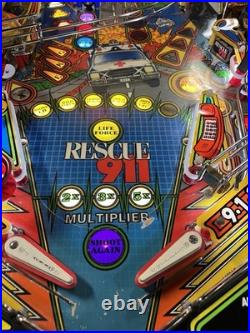 1994 Rescue 911 Pinball Machine Leds Fully Refurbished Police Emt Firemen