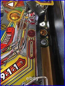 1994 Rescue 911 Pinball Machine Leds Police Fire Fighters Home Use Nicest Ever