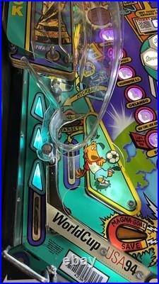 1994 World Cup Soccer Pinball Machine Professional Techs Plays Great Leds