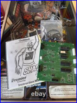 1995 Gottlieb SHAQ ATTAQ Pinball Machine Shopped Orlando Magic Shaquille O'Neal