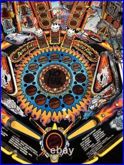 1995 No Fear Dangerous Sports Pinball Machine Plays Great Leds