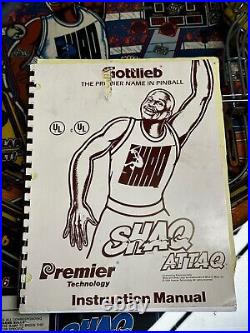 1995 Shaq Attaq Attack Gottlieb Pinball Machine Basketball Shaquille O'Neal