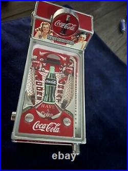 1998 Coca-Cola Pinball Machine COA Musical Bank Lights Up & Plays