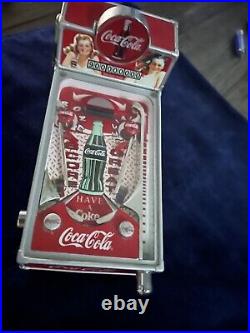 1998 Coca-Cola Pinball Machine COA Musical Bank Lights Up & Plays