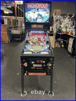 2001 Stern Monopoly Pinball Machine Fully Refurbished Leds Plays Great