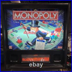 2001 Stern Monopoly Pinball Machine Fully Refurbished Leds Plays Great