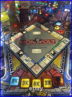 2001 Stern Monopoly Pinball Machine Fully Refurbished Leds Plays Great