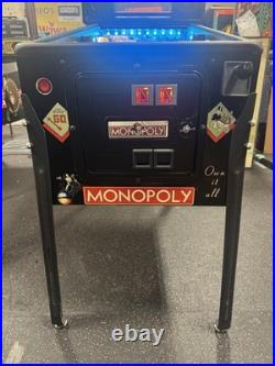 2001 Stern Monopoly Pinball Machine Fully Refurbished Leds Plays Great