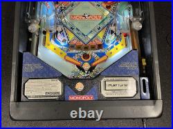 2001 Stern Monopoly Pinball Machine Fully Refurbished Leds Plays Great
