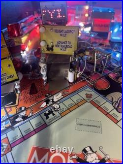 2001 Stern Monopoly Pinball Machine Fully Refurbished Leds Plays Great