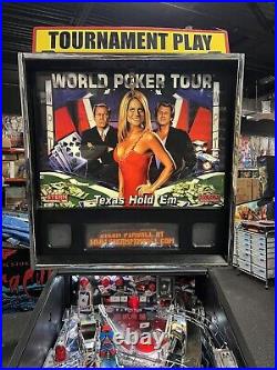 2006 World Poker Tour Pinball Machine Stern Leds Prof Techs Tons Of Drop Target