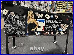 2006 World Poker Tour Pinball Machine Stern Leds Prof Techs Tons Of Drop Target