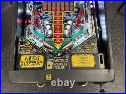 2006 World Poker Tour Pinball Machine Stern Leds Prof Techs Tons Of Drop Target